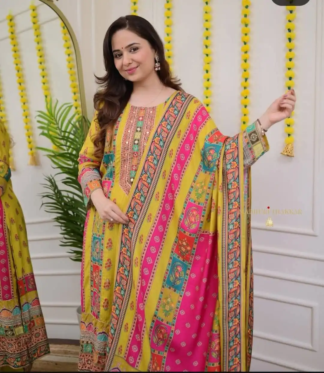 FB_IMG_1772728322424 Royal look- yellow three piece - Image 1